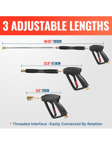 Pistola y Varilla de Lavadora a Presión YAMATIC 4000 PSI