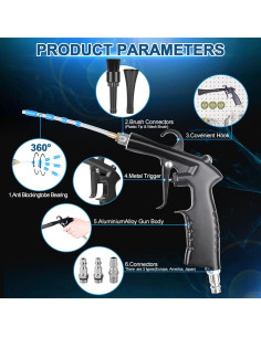 Pistola de Limpieza de Autos PARAROSE - Alta Presión 0.49kg 2