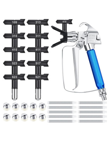 Kit de Pistola de Pulverización Sin Aire Zhengmy 17 Piezas