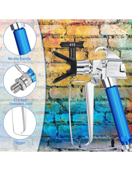 Kit de Pistola de Pulverización Sin Aire Zhengmy 17 Piezas