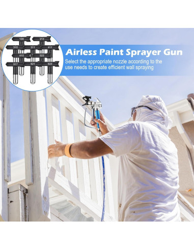 Kit de Pistola de Pulverización Sin Aire Zhengmy 17 Piezas