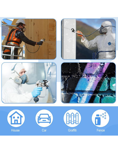 Kit de Pistola de Pulverización Sin Aire Zhengmy 17 Piezas