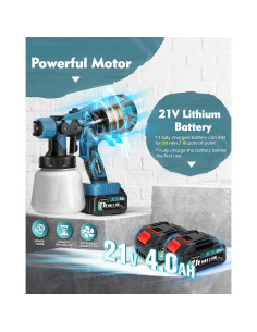 Pulverizador de pintura inalámbrico Bonoutil XR-HT-02 900ml 21V 2