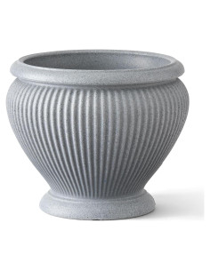 Maceta Arbora 45.72cm Urna Cannes Poliresina Gris Concreto