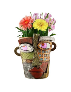 Maceta de Flores Abstracta TOZLU 17.78cm Resina Colorida