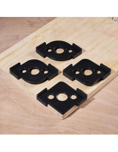 Juego de 4 Plantillas de Router de Radio HERMIT TOOLS - 8 Radios 2