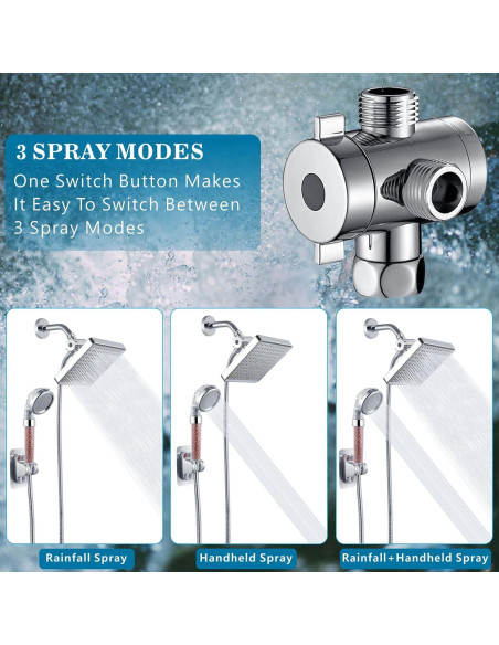 Cabezal de Ducha Voolan Alta Presión con Filtro y Manguera 150 cm