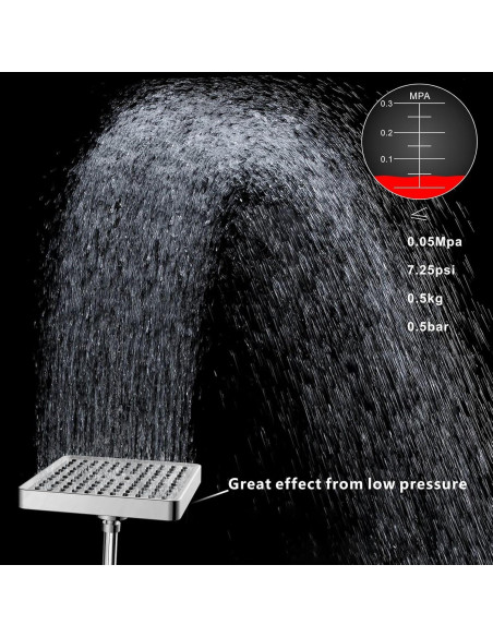 Cabezal de Ducha Voolan Alta Presión con Filtro y Manguera 150 cm
