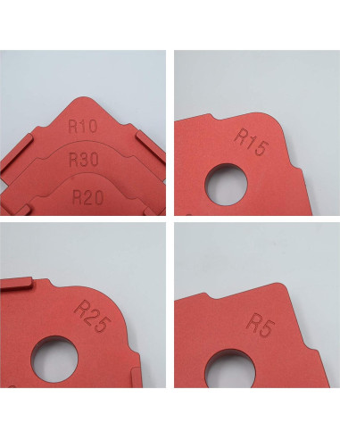 Conjunto de 3 Plantillas de Router de Esquina AIBER R5 R10 R15 R20 R25 R30