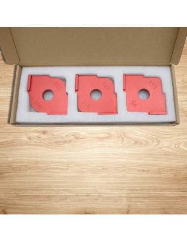 Conjunto de 3 Plantillas de Router de Esquina AIBER R5 R10 R15 R20 R25 R30