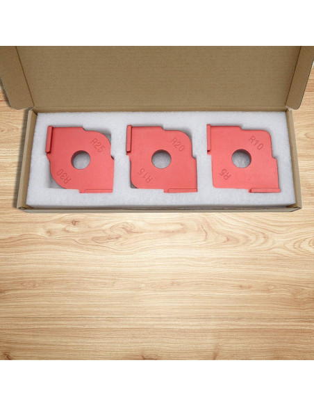 Conjunto de 3 Plantillas de Router de Esquina AIBER R5 R10 R15 R20 R25 R30