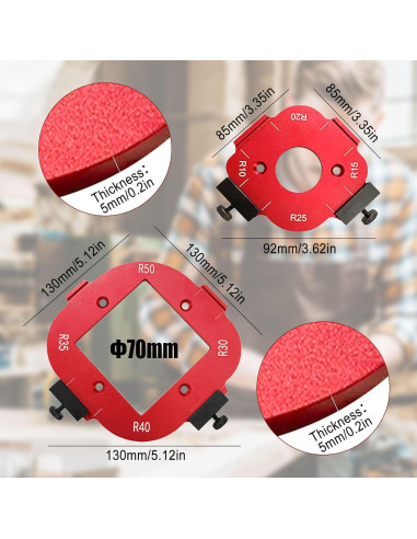 Plantilla de Esquina 2 Pcs Aluminio Belistair R10-R50