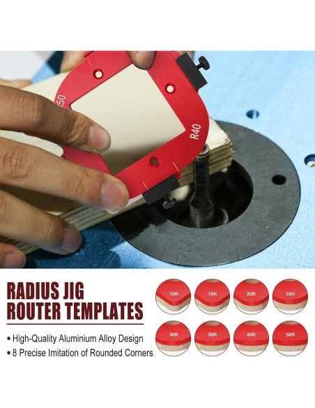 Plantilla de Esquina 2 Pcs Aluminio Belistair R10-R50 Plantilla de Esquina 2 Pcs Aluminio Belistair R10-R50