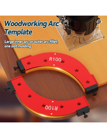 Plantilla de Radio de Esquina Redonda Circulads R100 para Carpintería