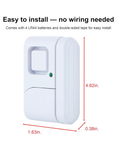 Alarma de Ventana y Puerta GE, Paquete de 4, 120 dB 2