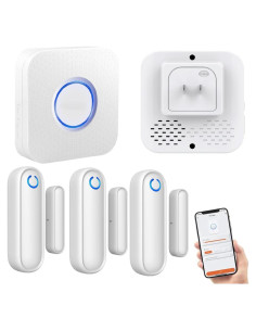 Timbre de puerta WiFi YisTech con sensor y alarma 182.88m