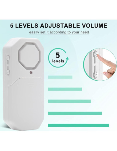 Alarma de Puerta Inalámbrica WiFi Evernary DWA-01 130dB