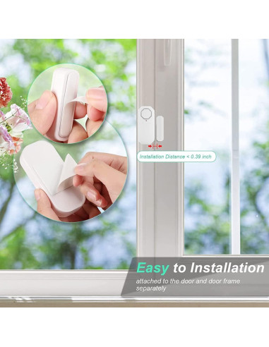 Alarma de Puerta Inalámbrica WiFi Evernary DWA-01 130dB