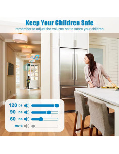 Sensores de Alarma de Puerta SanJie 5 Unidades 120 dB Ajustable 2