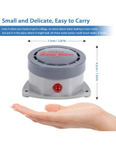 Detector de Fugas de Agua Shackcom 3 Paquete 110dB Inalámbrico 2