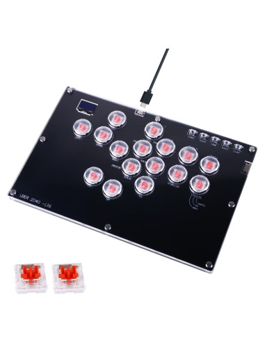 Controlador Arcade DO-CAM L16 RGB Turbo para PC/PS4/Switch