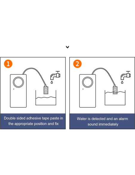 Alarma de Nivel de Agua Hyuduo 120dB para Fugas y Desbordes