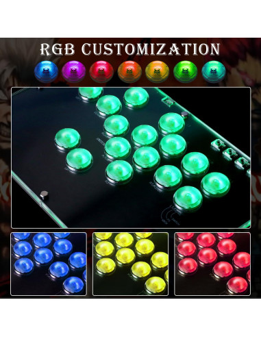 Controlador Arcade DO-CAM L16 RGB Turbo para PC/PS4/Switch