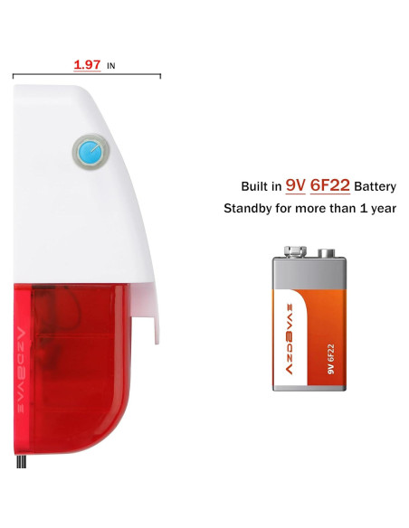 Detector de Alarma de Agua AzdBvae WA-121 con Doble Sonda 5m