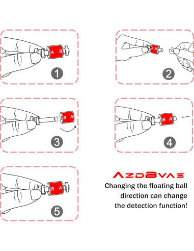 Detector de Alarma de Agua AzdBvae WA-121 con Doble Sonda 5m