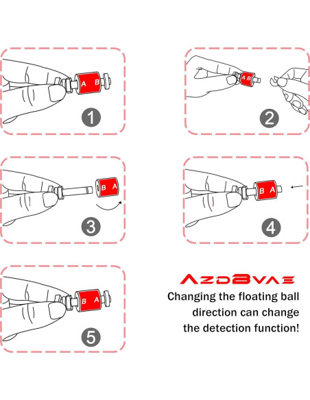 Detector de Alarma de Agua AzdBvae WA-121 con Doble Sonda 5m