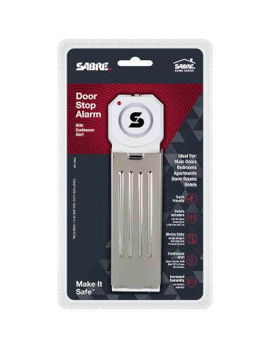 Alarma de Cuña de Puerta SABRE 120 dB Inalámbrica Blanca