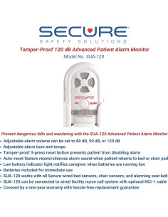 Alarma de Silla Segura 45CSET-5 para Adultos Mayores - Sensor 30x30 cm 2