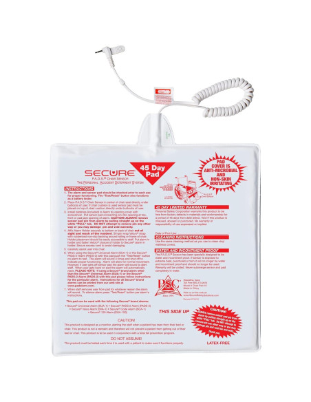 Alarma de Silla Segura 45CSET-5 para Adultos Mayores - Sensor 30x30 cm