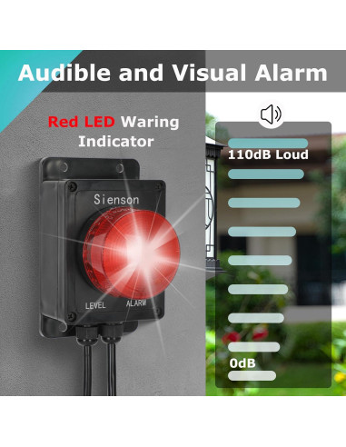 Alarma de Bomba de Sump Sienson 110dB con Flotador 10 pies