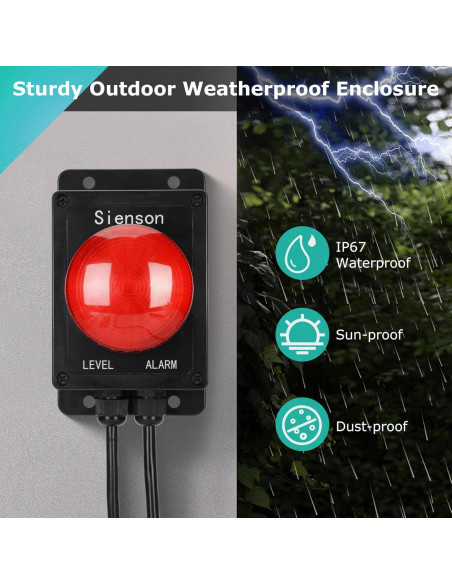 Alarma de Bomba de Sump Sienson 110dB con Flotador 10 pies