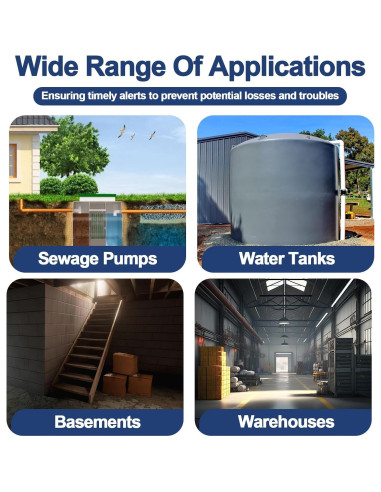 Alarma de Bomba de Sump Sekelo SK023 con Sensor de Agua 3m
