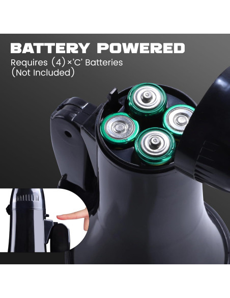 Megáfono Portátil MyMealivos 20W con Sirena y Control de Volumen