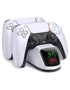 Estación de Carga Dual PS5 Fegliea con Soporte Blanco