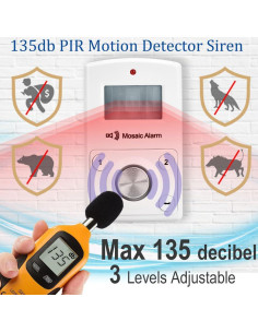 Alarma de Movimiento Mosaic 135dB Inalámbrica con Teclado 2
