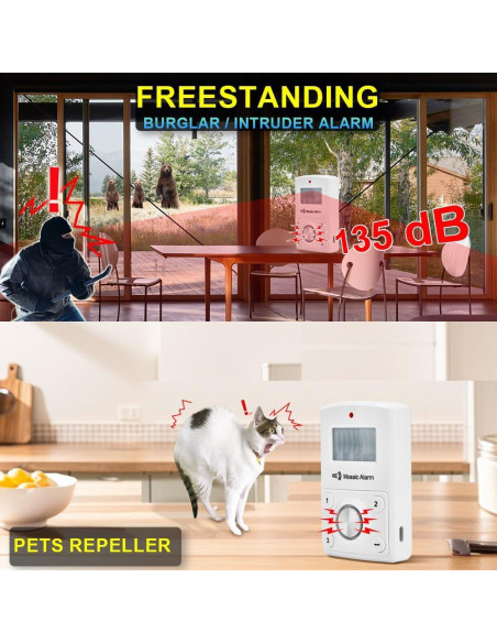 Alarma de Movimiento Mosaic 135dB Inalámbrica con Teclado