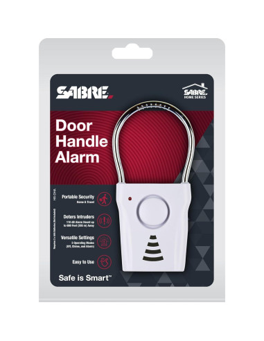 Alarma de Manija de Puerta SABRE 110dB Inalámbrica Seguridad