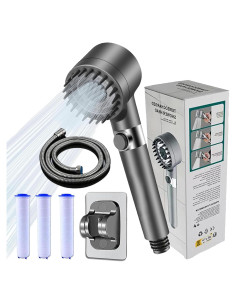 Cabezal de Ducha Alta Presión WPARHUS con Filtro y 4 Modos