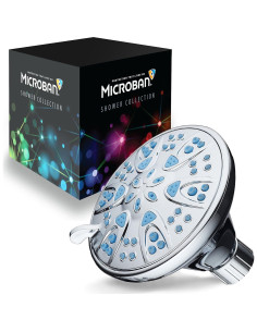 Cabezal de Ducha AquaDance 5504 4" Antimicrobiano 6 Configuraciones 2