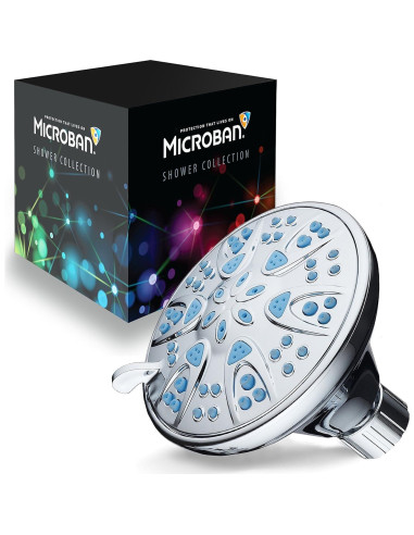 Cabezal de Ducha AquaDance 5504 4" Antimicrobiano 6 Configuraciones