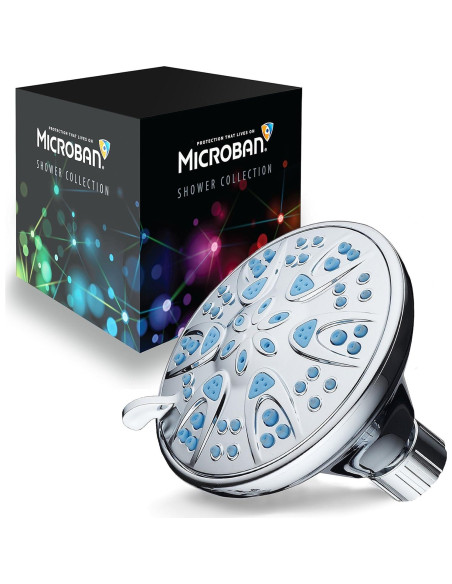 Cabezal de Ducha AquaDance 5504 4" Antimicrobiano 6 Configuraciones