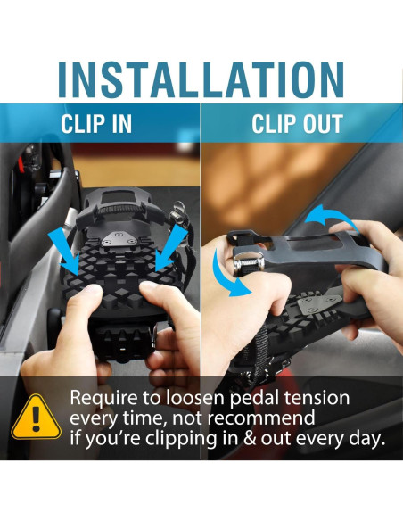 Pedales de Bicicleta Estacionaria MARQUE MCT-08 con Jaula para Dedos