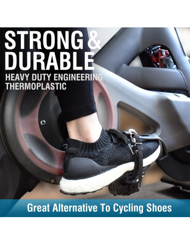 Pedales de Bicicleta Estacionaria MARQUE MCT-08 con Jaula para Dedos