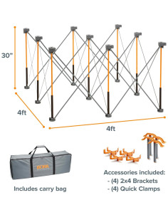 Mesa de Trabajo Plegable BORA Centipede CK9S 4x4ft 3500kg 2