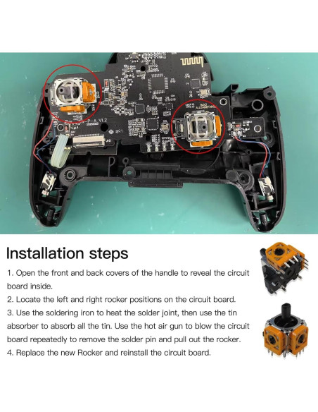 5 Módulos Joystick 3D Reemplazo para Controlador PS5 USonline911