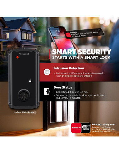 Cerradura Inteligente Kwikset Halo Select Wi-Fi Negro Mate